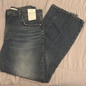 Madewell women's the long line straight jean with magic pockets Blue